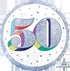 Holographic Here's to Your Birthday 50th Foil Balloon 45cm Each