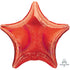 Holographic Star Red Dazzler Foil Balloon 45cm Each