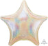 Holographic Star Silver Dazzler Star Foil Balloon 45cm Each