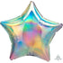 Iridescent Holographic Rainbow Star Foil Balloon 45cm Each