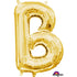 Letter B Gold Foil Balloon 40cm Each