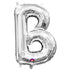 Letter B Silver Foil Balloon 40cm Each
