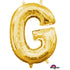 Letter G Gold Foil Balloon 40cm Each