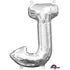 Letter J Silver Foil Balloon 40cm Each