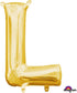 Letter L Gold Foil Balloon 40cm Each