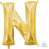 Letter N Gold Foil Balloon 40cm Each