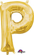Letter P Gold Foil Balloon 40cm Each