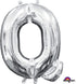 Letter Q Silver Foil Balloon 40cm Each