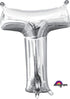 Letter T Silver Foil Balloon 40cm Each