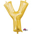 Letter Y Gold Foil Balloon 40cm Each