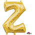 Letter Z Gold Foil Balloon 40cm Each