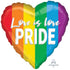 Love is Love Pride Heart Foil Balloon 45cm Each