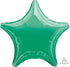 Metallic Green Star Foil Balloon 45cm Each