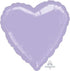 Metallic Pearl Pastel Lilac Heart Foil Balloon 45cm Each
