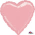 Metallic Pearl Pastel Pink Heart Foil Balloon 45cm Each