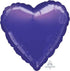 Metallic Purple Heart Foil Balloon 45cm Each