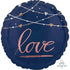 Navy Wedding love Foil Balloon 45cm Each