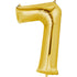 Number 7 Gold Foil Balloon 40cm Each