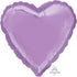 Pearl Lavender Heart Foil Balloon 45cm Each