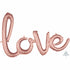 Phrase Script love Rose Gold Air-Filled Foil Balloon