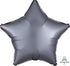 Satin Luxe Graphite Star Foil Balloon 45cm Each