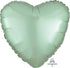 Satin Luxe Mint Green Heart Foil Balloon 45cm Each