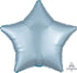 Satin Luxe Pastel Blue Star Foil Balloon 45cm Each