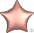 Satin Luxe Rose Copper Star Foil Balloon 45cm Each
