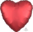 Satin Luxe Sangria Heart Foil Balloon 45cm Each