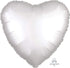 Satin Luxe White Heart Foil Balloon 45cm Each