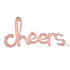 Script Phrase cheers Rose Gold Foil Balloon 101cm x 53cm Each