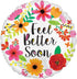 Soon Floral Wreath Feel Better Foil Balloon 45cm Each