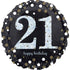 Sparkling Happy Birthday 21st Foil Balloon 45cm Each