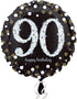 Sparkling Happy Birthday 90th Foil Balloon 45cm Each