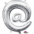 Symbol @ Silver Foil Balloon 40cm Each