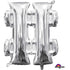 Symbol # Silver Foil Balloon 40cm Each