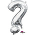 Symbol ? Silver Foil Balloon 40cm Each