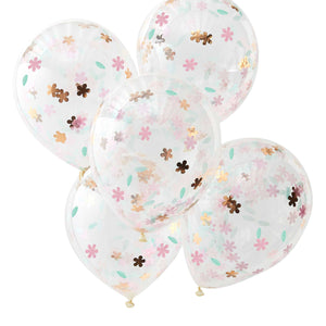Balloon - Latex Ditsy Floral Confetti 30cm Balloons