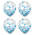 Blue & Silver Confetti Latex Balloons 30cm 6pk