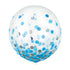 Blue & Silver Confetti Latex Balloons 60cm 2pk