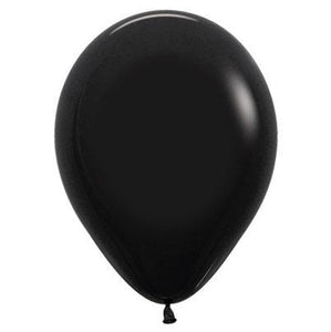 Amscan_OO Balloon - Plain Latex Fashion Black Latex Balloons 30cm 25pk