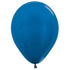 Metallic Blue Latex Balloons 30cm 100pk