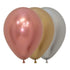 Metallic Reflex Deluxe Assorted Latex Balloons 30cm 50pk