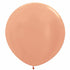 Metallic Rose Gold Latex Balloons 90cm 2pk