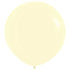 Pastel Matte Yellow Latex Balloons 60cm 3pk
