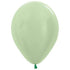 Satin Pearl Green Latex Balloons 30cm 25pk