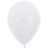 Satin Pearl White Latex Balloons 30cm 100pk