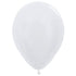 Satin White Latex Balloons 30cm 25pk