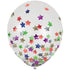Stars Confetti Latex Balloon 30cm 6pk