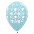 1st Birthday Boy Elephants Satin Pearl Blue Latex Balloon 30cm 6pk